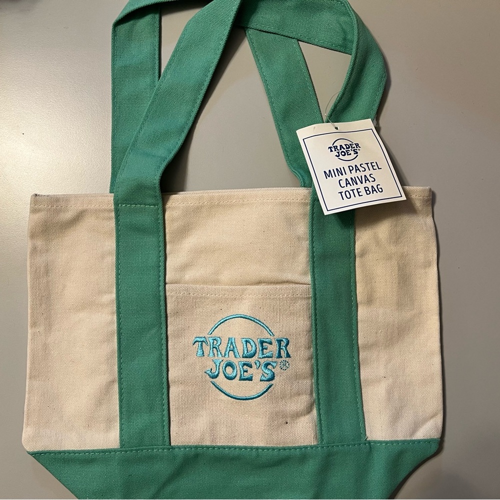Trader Joe’s mini pastel tote - MINT GREEN
